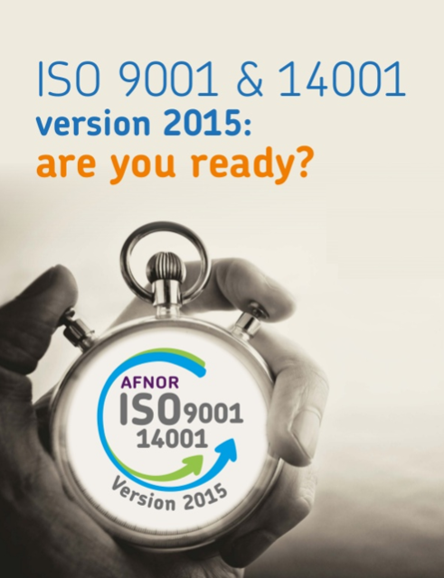 Passage des certifications ISO 9001 et 14001 à la version 2015.